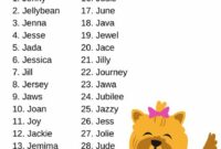 Girl Dog Names That Start With J