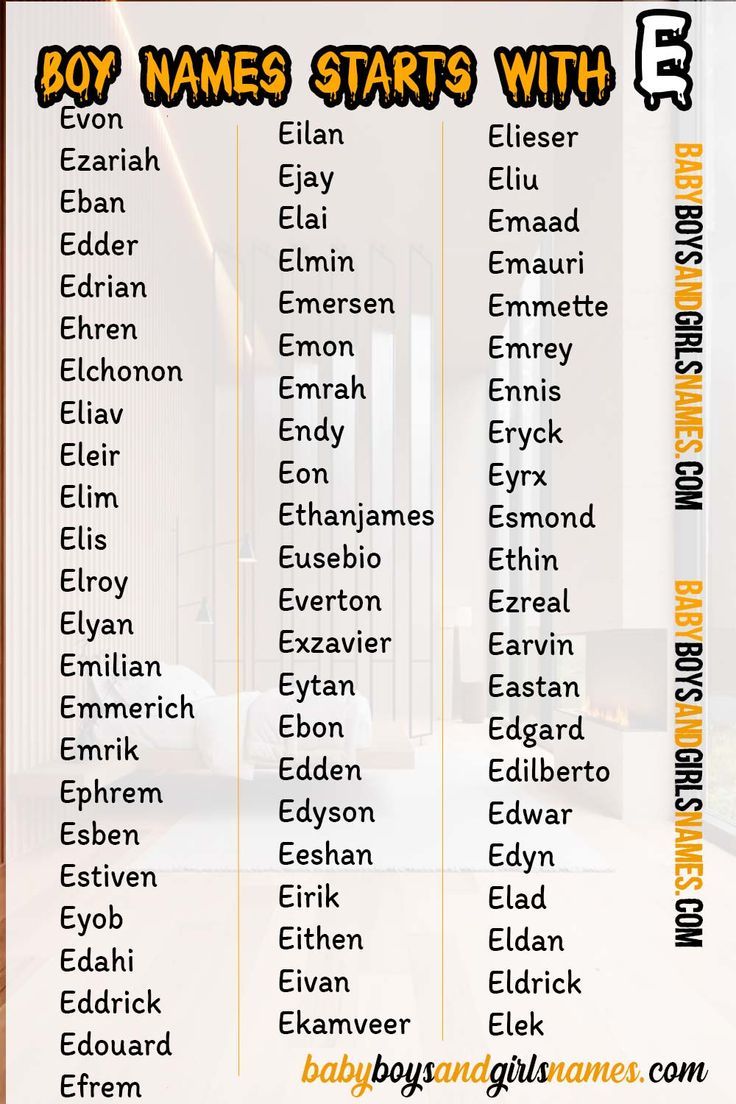 Black Boy Names That Start With E