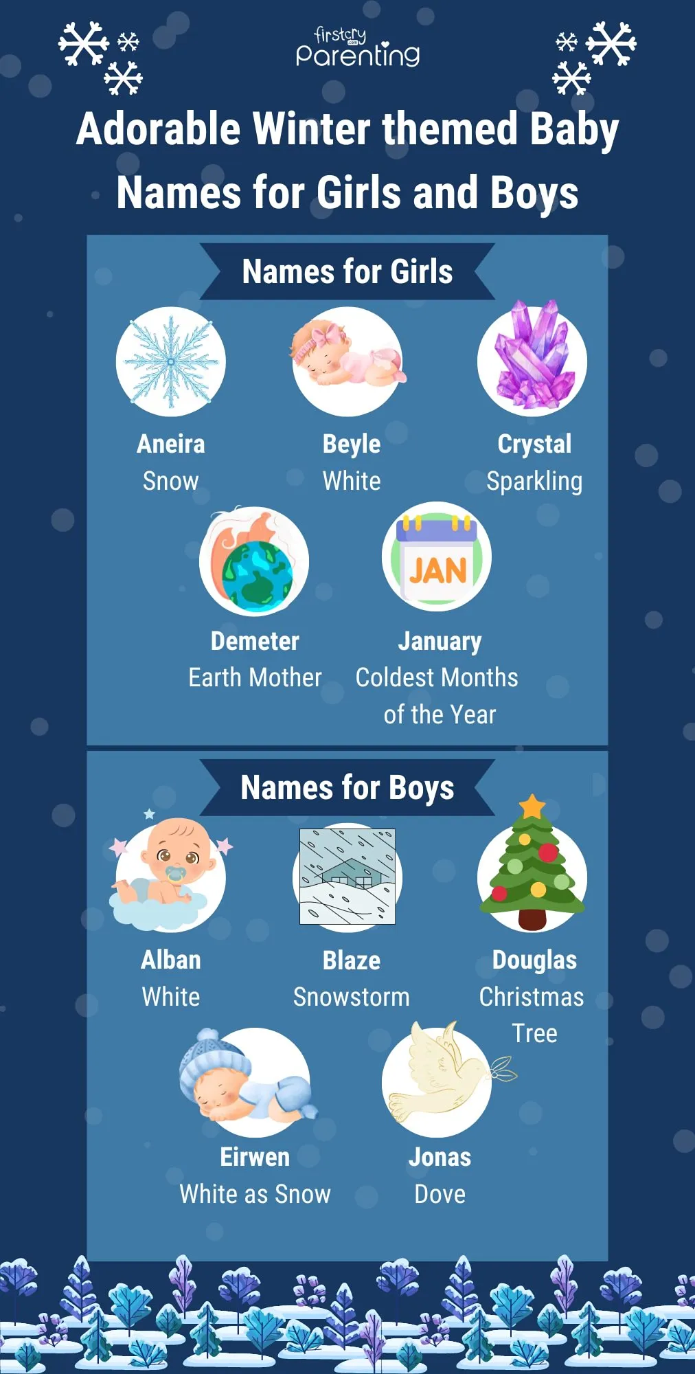 Boy Names That Mean White or Snow