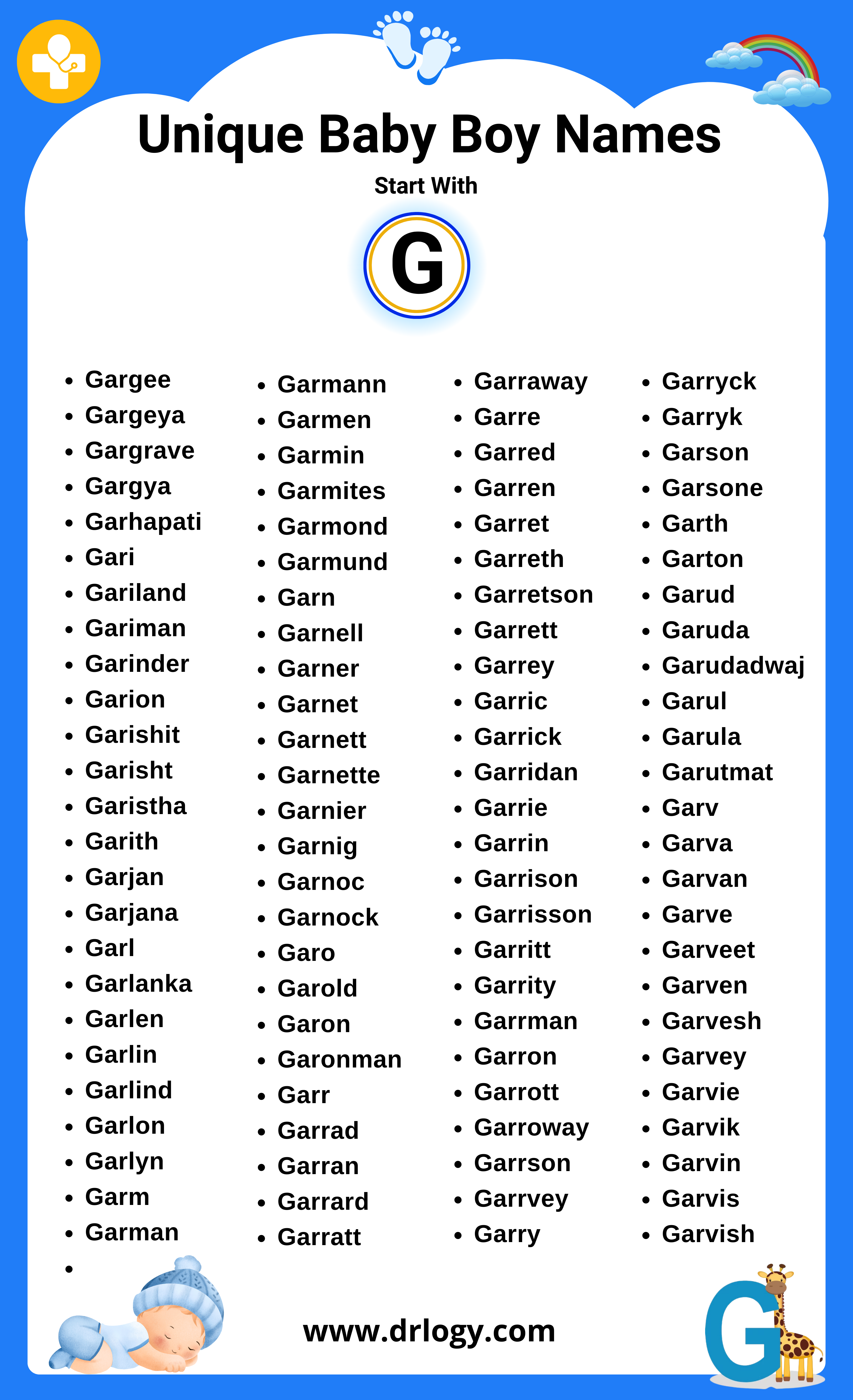 Cute Boy Names That Start With G