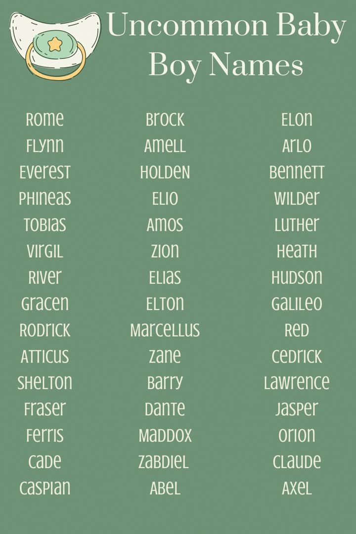 Very Rare Unique Boy Names With Meaning