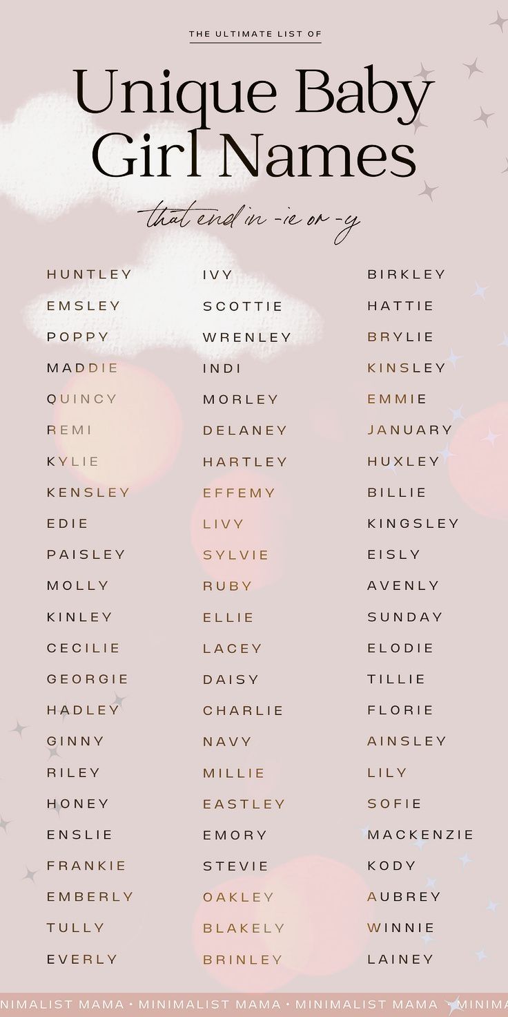 Girl Names That End in ie Sound