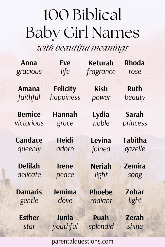 Girls Name in the Bible and Their Meaning