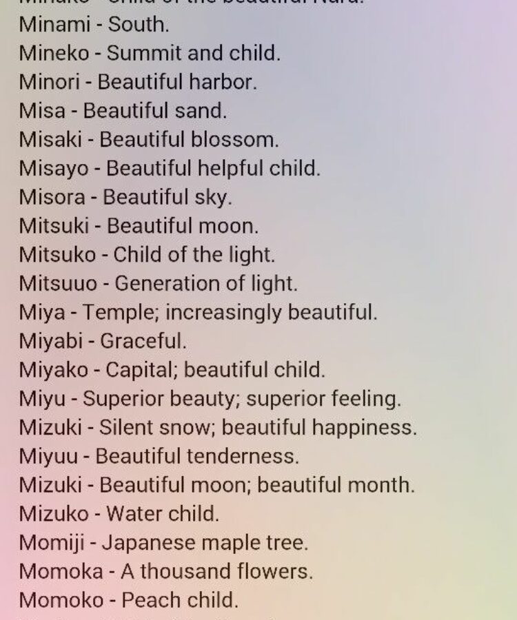 Names for Girls That Start With T