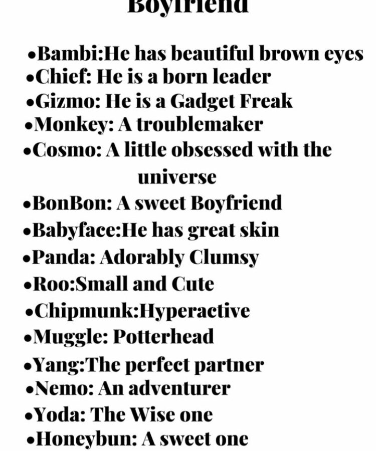 Cute French Pet Names for Boyfriend