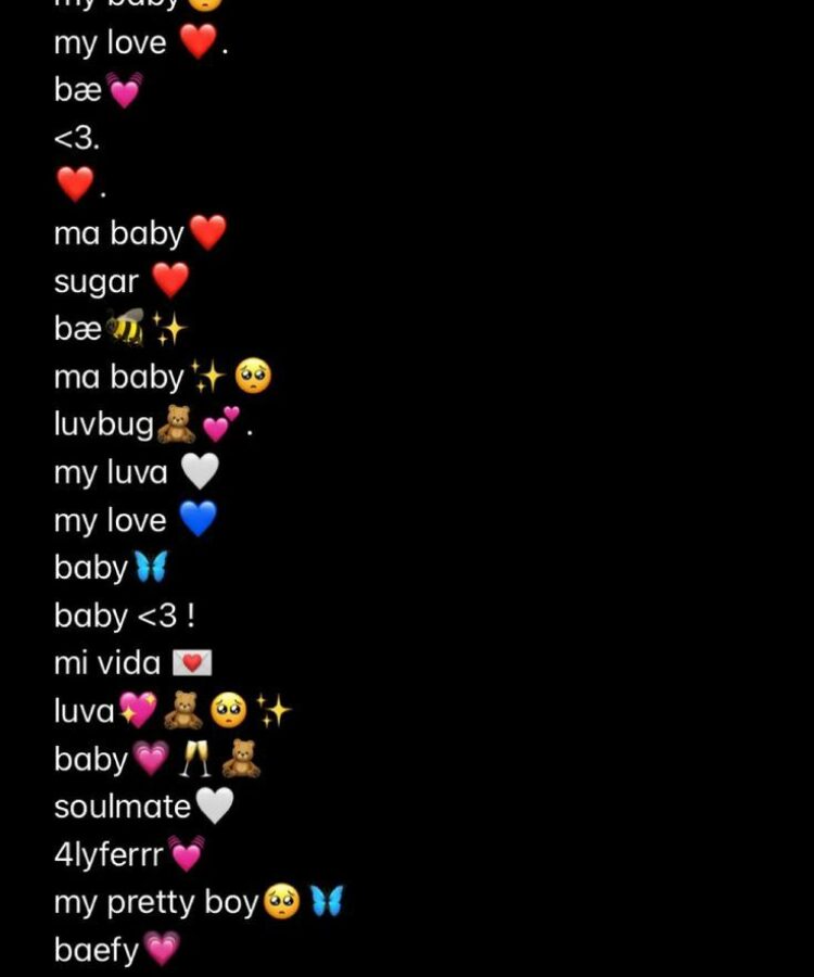 Endearing Pet Names for Boyfriend