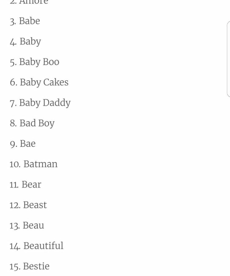 Fun Pet Names for Boyfriend