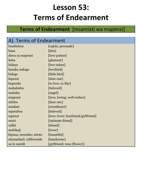 swahili-pet-names-for-boyfriend
